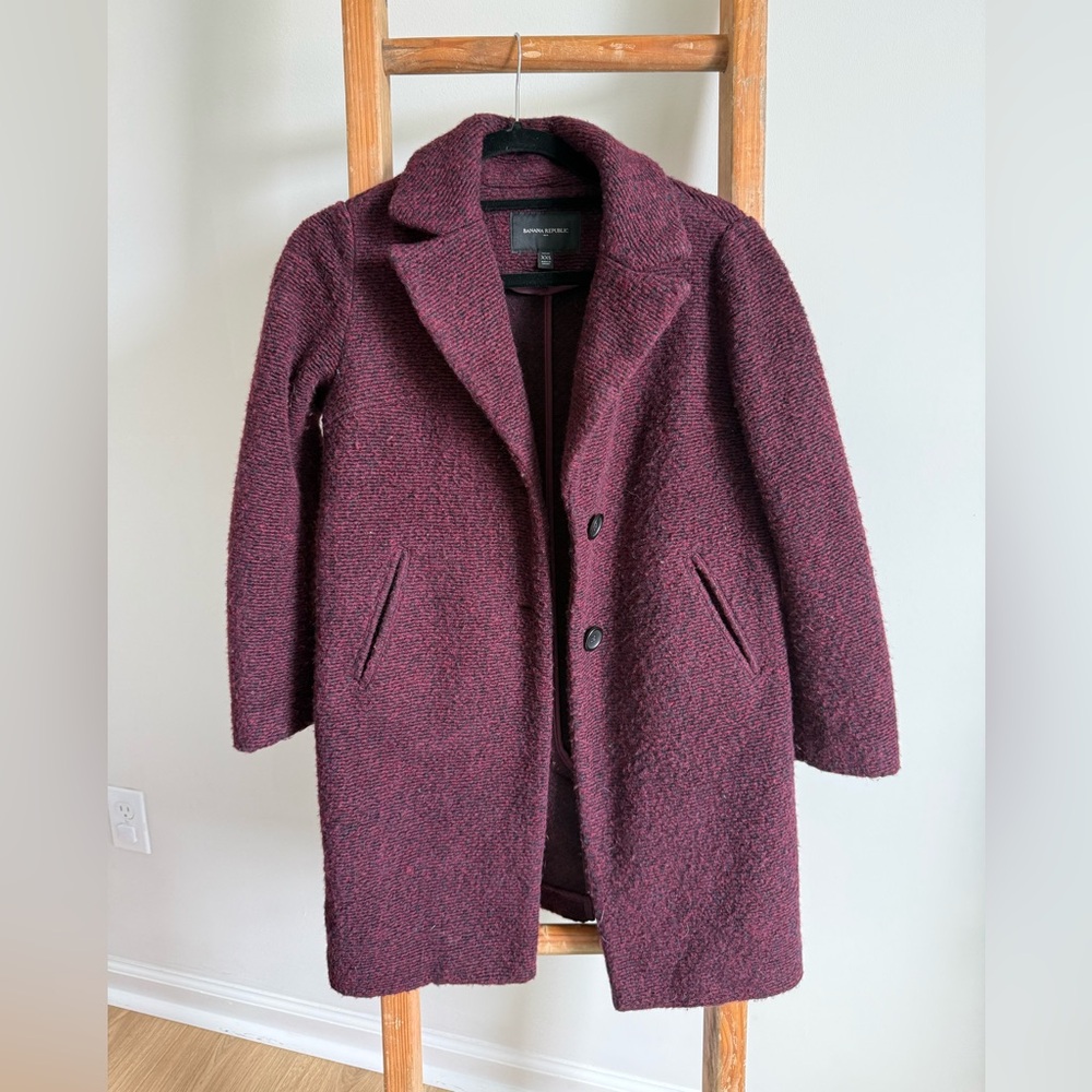 Banana Republic Wool‑Blend Coat – Petite XXS